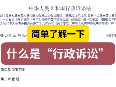 简单了解一下,什么是“行政诉讼”