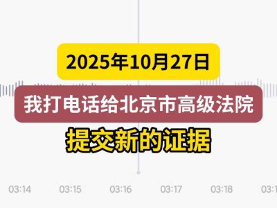 2025年10月27日，我打电话给北京市高级法院，提交新的证据
